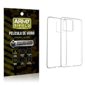 Kit Capinha Moto G84 + Película de Vidro 3D Blindada - Armyshield