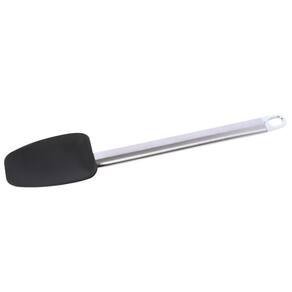 Espátula Média De Silicone E Aço Inox Preto Mimo Style