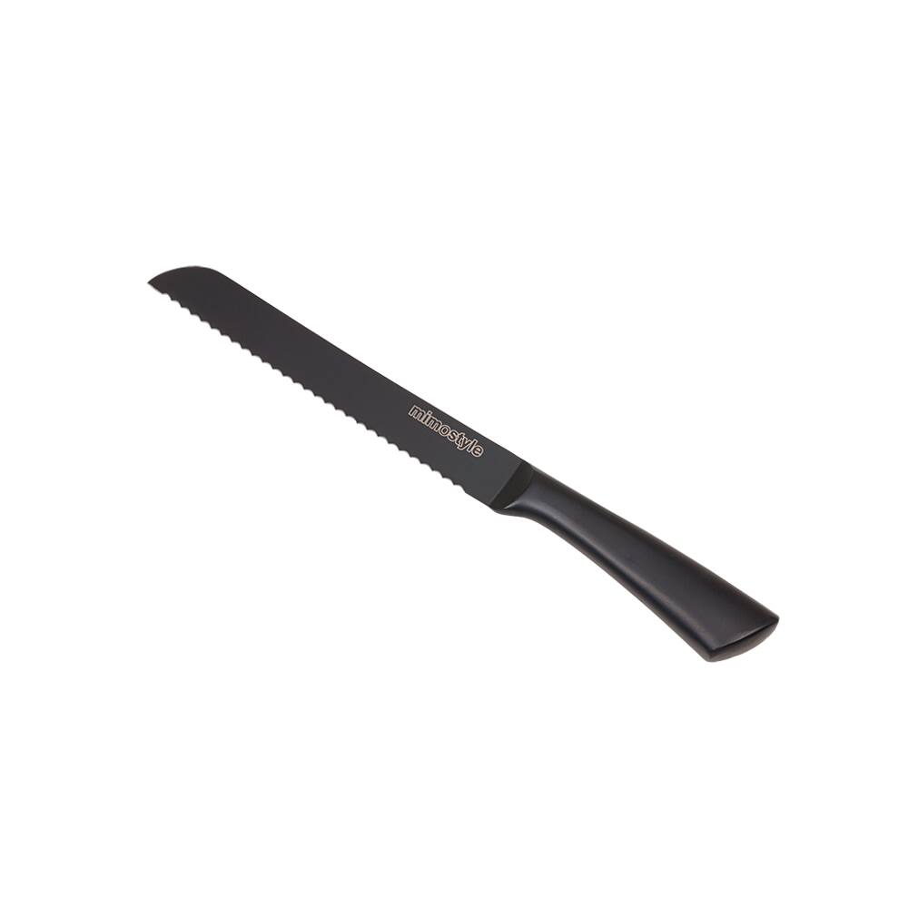 Faca para Pão Inox Premium Black 8” Mimo Style AC21055