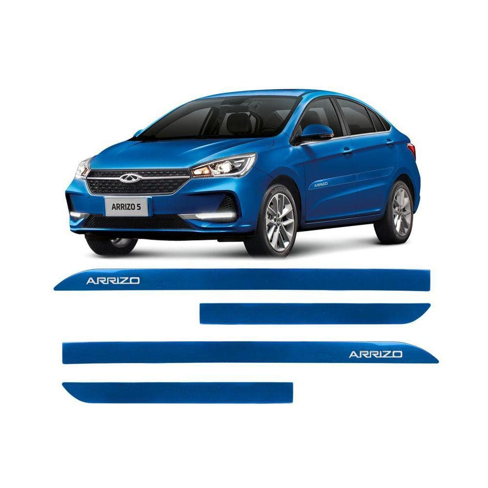 Friso Escrita Cromada Chery Arrizo 5 Azul Metálico