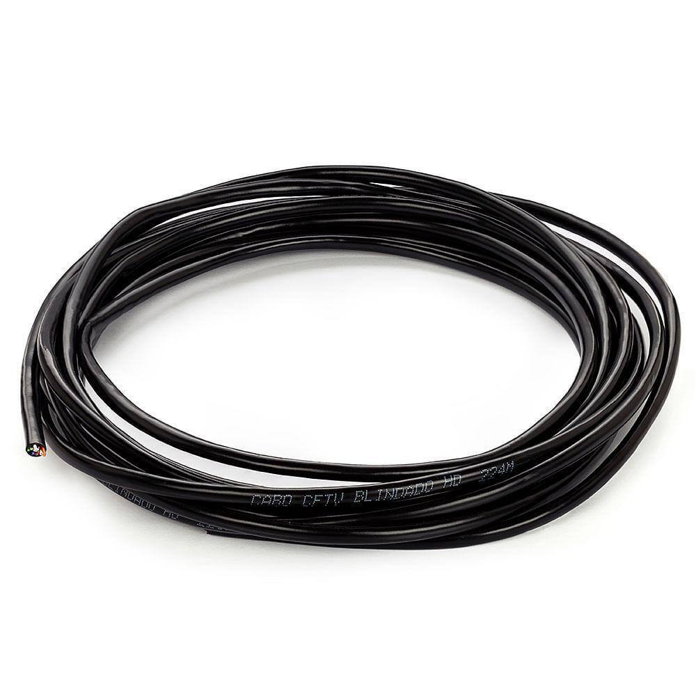 Cabo De Rede Blindado Cat5E Preto - 2 Metros