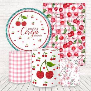 Kit 2 Painéis E Capas 3D Sublimado Frutinhas Fkpc-1645