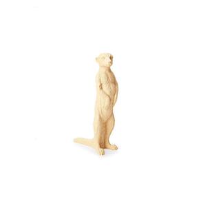 Escultura Suricato Em Polirresina 30Cm Bege