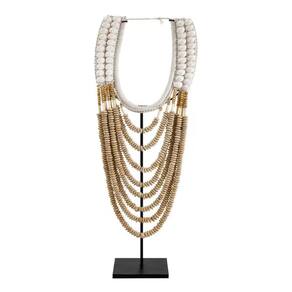 Escultura Em Conchas Com Suporte Em Metal 70Cm