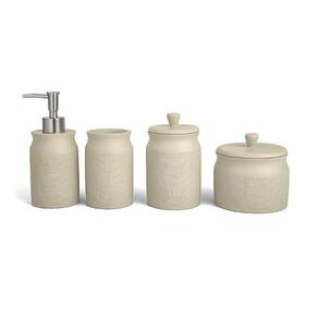Kit Em Cimento Para Banheiro - 4 Pcs