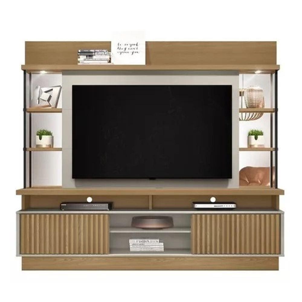 Estante Home Salvador TV Até 65" Linea Carvalho/Off White