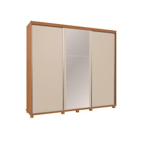 Guarda Roupa Casal Berlin C/Espelho 100% MDF Camas Fenix