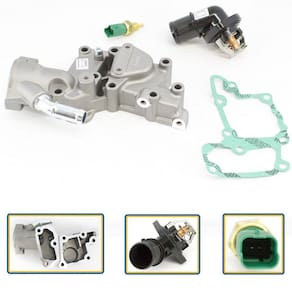 Kit Válvula Termostática + Plug Temperatura Citroen C3 1.4 2003 a 2013 1.6 2003 a 2005 - MTEK20035