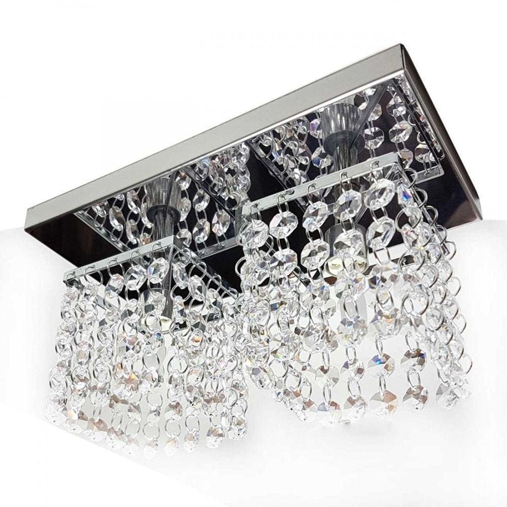 Plafon Cristal Duplo base retangular 8x8