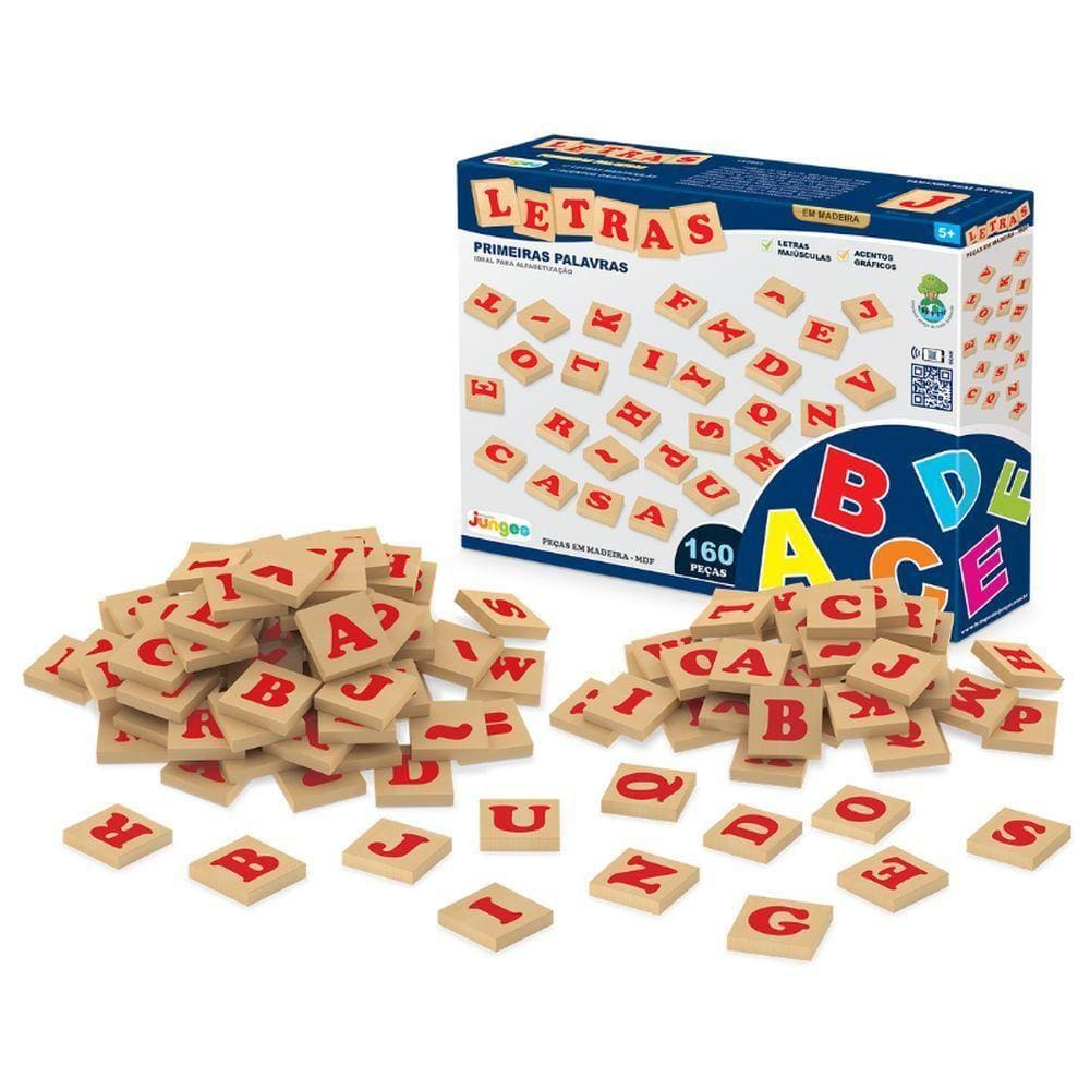 Letras 160 Peças Em Madeira - Junges 702