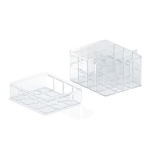 Caixa Organizadora Bisotê 8 Divisórias 18x15x10 CM Cristal