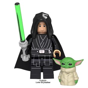 Boneco Luke Skywalker E Baby Yoda The Child Grogu Star Wars Blocos De Montar