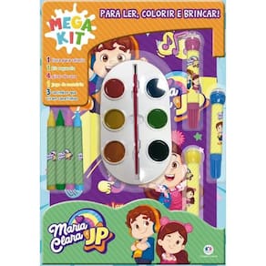 Kit Super Color - Livro, Gizes, Aquarela, Canetinhas e Jogo