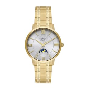 Relógio Orient FGSS0220 S3KX Feminino Aço Dourado Prata 5ATM