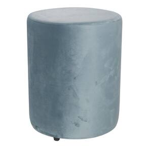 Pufe Banco Decorativo Redondo 3 Pés Azul Turquesa