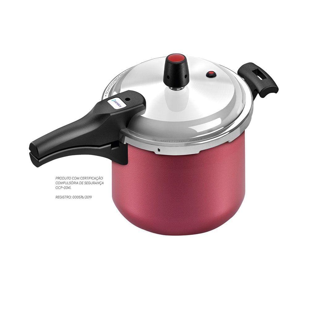 Panela de Pressao Panelux 4.5L Premium F.EXT - 05.02.044624 Cereja