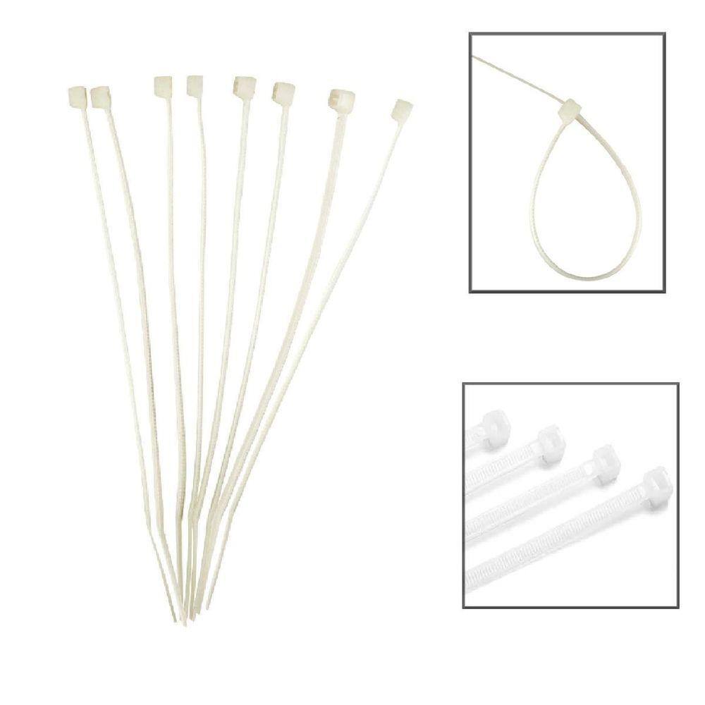 Abraçadeira de Nylon EDA 0AK 4,8x400mm - 100 unidades Branco