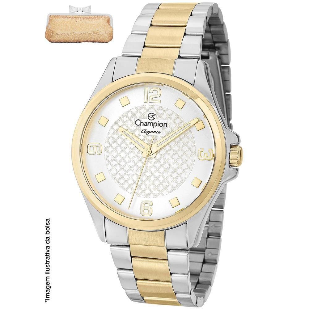 Relógio Champion Feminino Prat/Dour 40mm + Estojo