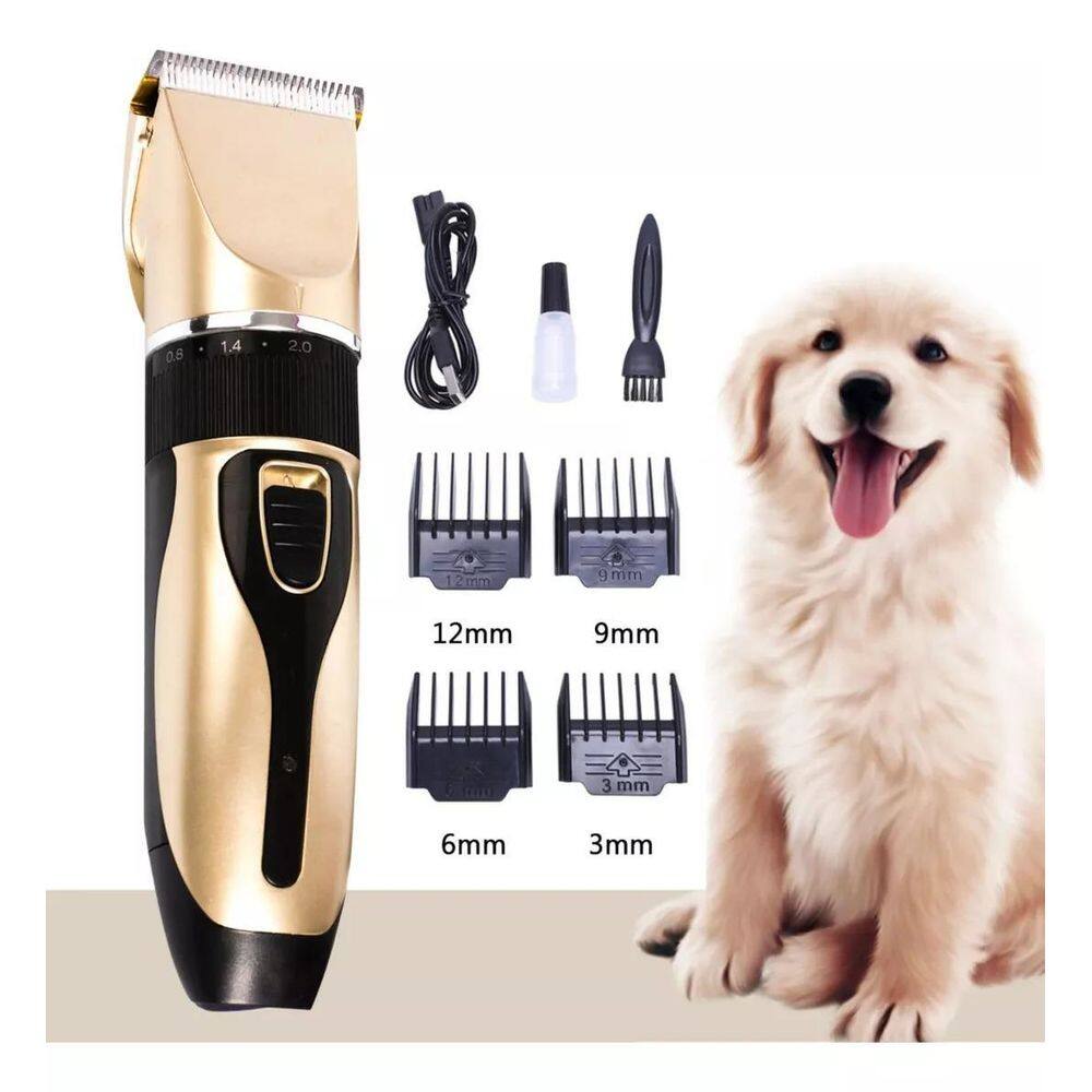 Kit de Tosa p/ Cães e Gatos - Recarregável - Potente - Lâmina Titânio - Silenciador
