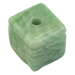 Colar Pedra Cubo Amazonita Difusor Aromaterapia Ranhurado
