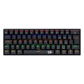 Teclado Mecânico Gamer Redragon Lakshmi, LED Rainbow, Switch Red, ABNT2, Preto