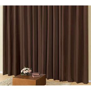 Cortina Blackout 6,00 X 2,30 Trilho Suiço Em Tecido Tabaco