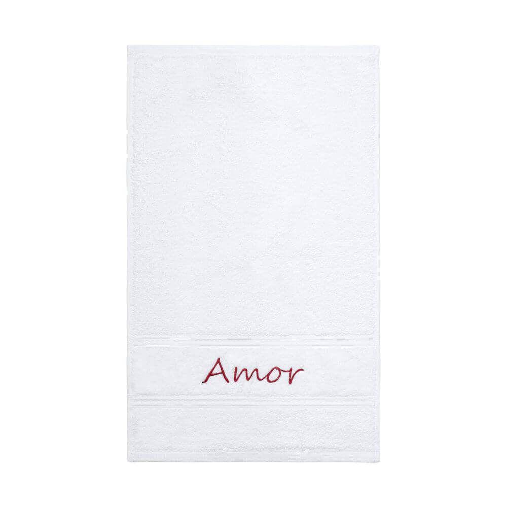 Toalha Social Mensagem Bordada 30cm x 50cm - Bouton