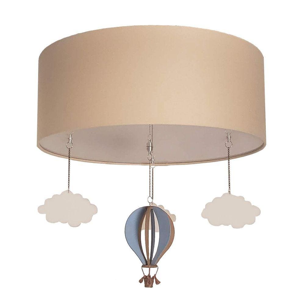 Luminária de Teto Plafon Cúpula 40x15cm Cáqui