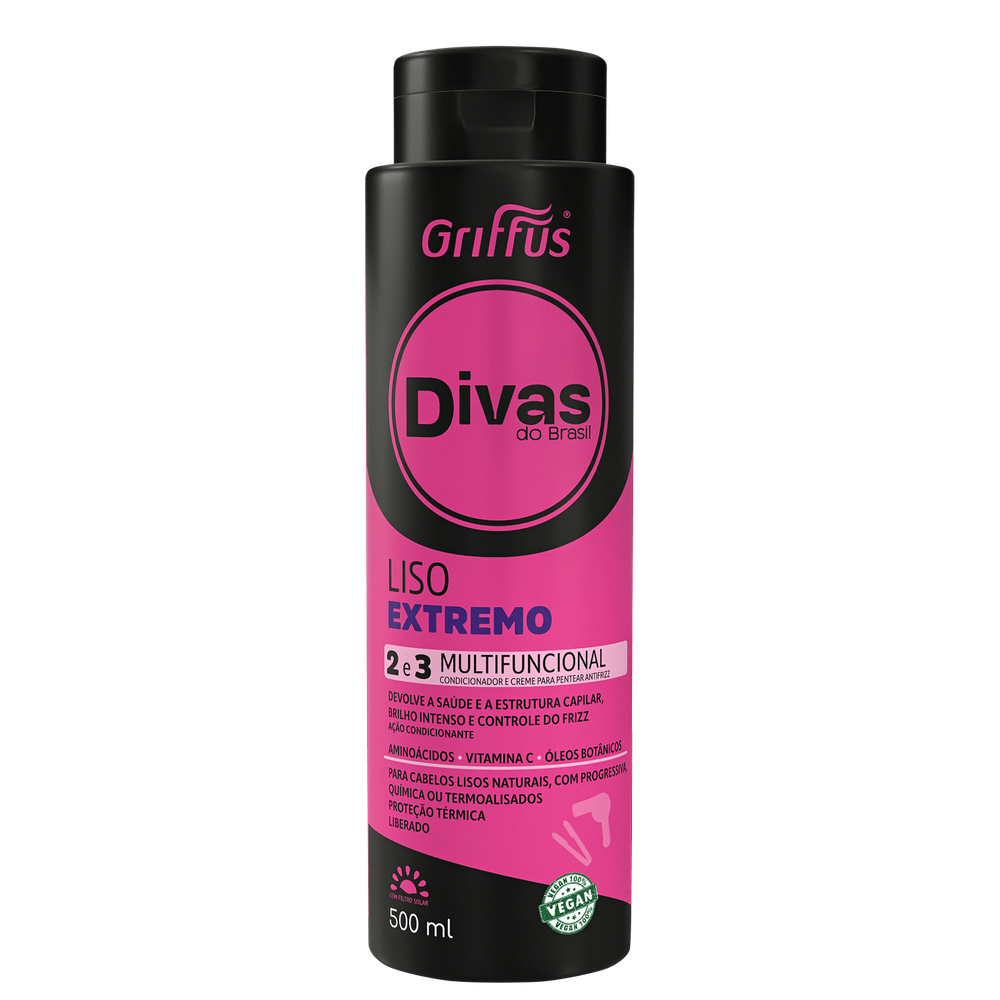 Griffus Divas do Brasil Liso Extremo - Creme Capilar Multifuncional 500ml