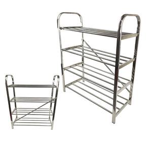 Sapateira Prateleira 4 Andares Inox 12 Pares Tenis Sapato Sandalia Calçado