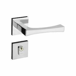 Fechadura Pado Vivaldi Roseta Quadrada Cromada - Externa