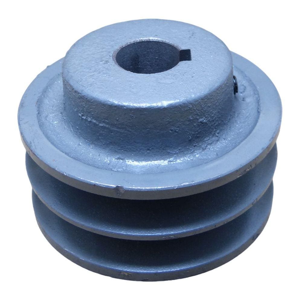 Polia De Ferro 4`` 100Mm 2B Com Furo 24Mm