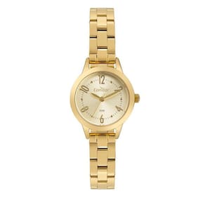 Relógio Condor Feminino Dourado 25mm Resistente Água