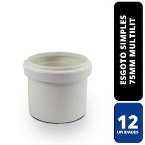 Kit C/ 12 Luva P/ Esgoto Simples 75mm Multilit