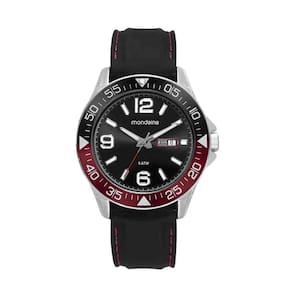 Relógio Mondaine Prata Preto Masculino 32624G0MVNI2