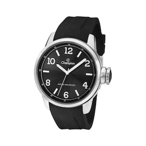 Relógio Champion Preto Feminino - Resist. Água 50m, Pulseira Silicone