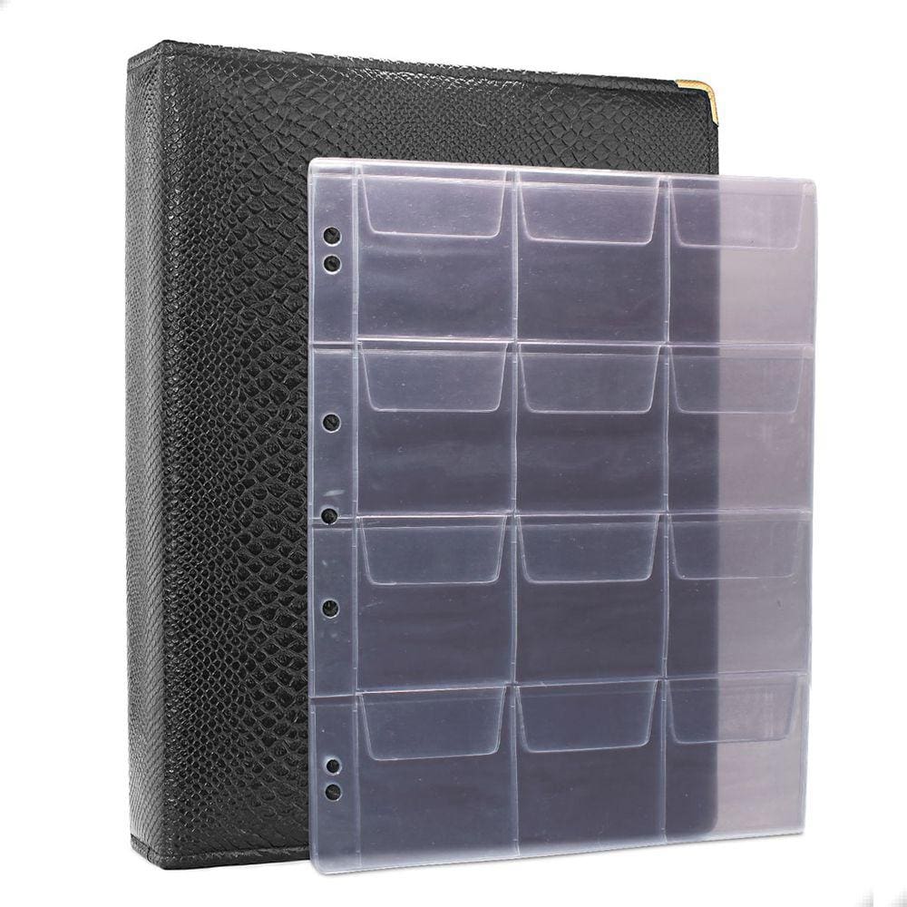 Álbum Fichário 20 folhas para 240 Moedas 32x24 Ziper Cobra GG