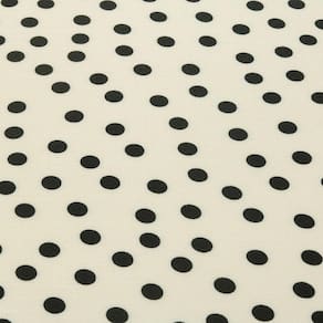 Tecido Viscolinho Poa Preto/Branco 1,50m - 100% Viscose