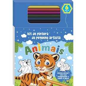 Livro Infantil de Pintar Colorir Kit de Pintura do Pequeno Artista 7 Temas Divertidos Todo Livro Á Escolher