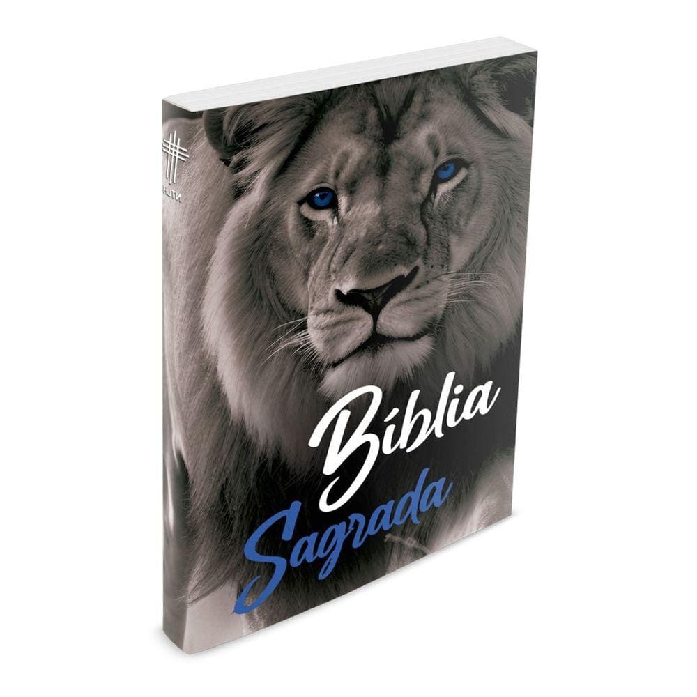 Bíblia Sagrada - Leão Olho Azul - Brochura - NTLH