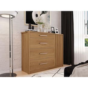 Cômoda Palacius 4 Gavetas 1 Porta 110x136x45 Cm Bti - Caemmun