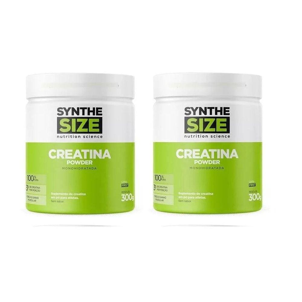 Kit 2X Creatina 100% Pura Monohidratada 300G Synthesize