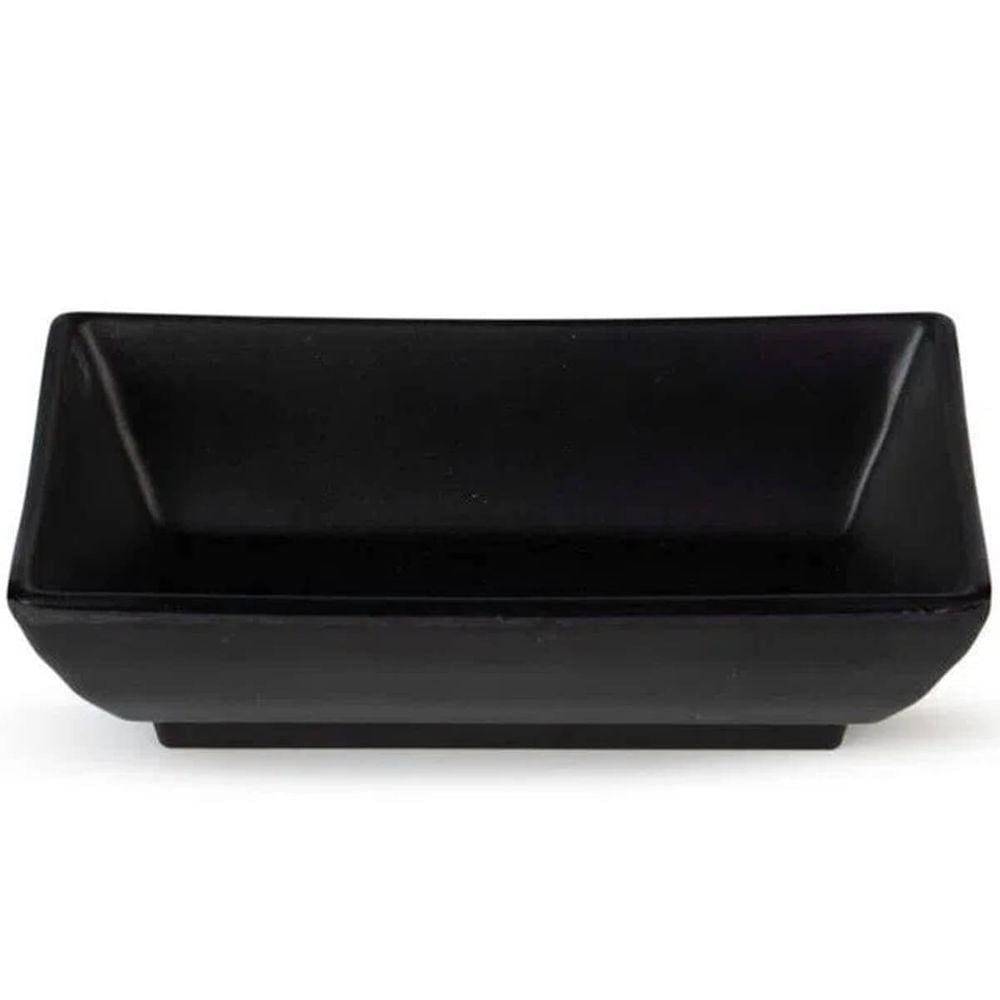40 Potes de Shoyu Retangulares 60ml Preto Molheiras Restaurante 10x6x3cm
