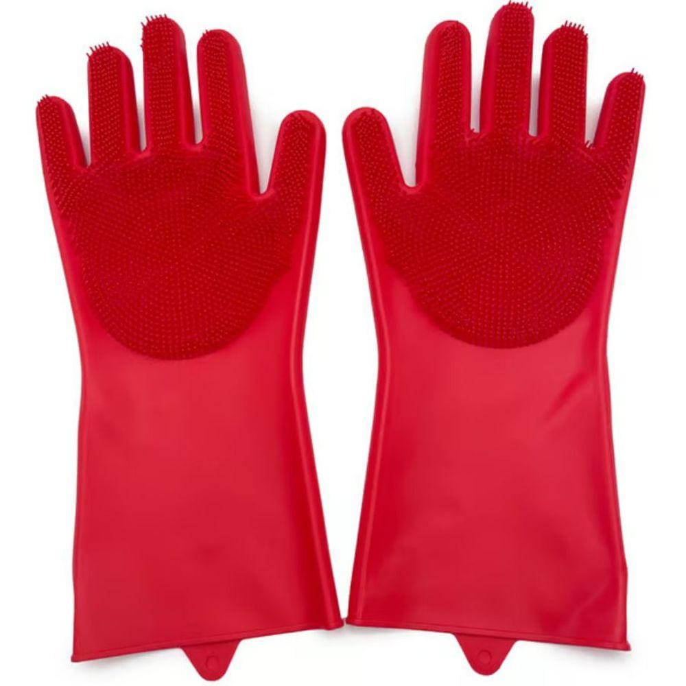 Par de Luvas para Limpeza Vermelho -OIKOS