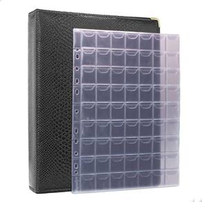Álbum Fichário 20 folhas para 1260 Moedas 32x24 Ziper Cobra GG