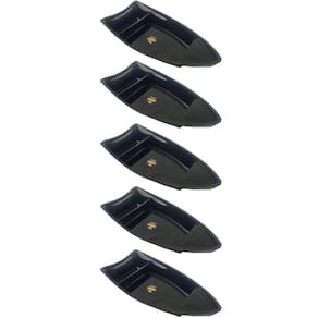 Conjunto 5 Barcas para Sushi Comida Japonesa Oriental Pretos Uno Coza Plástico 27,5x13cm