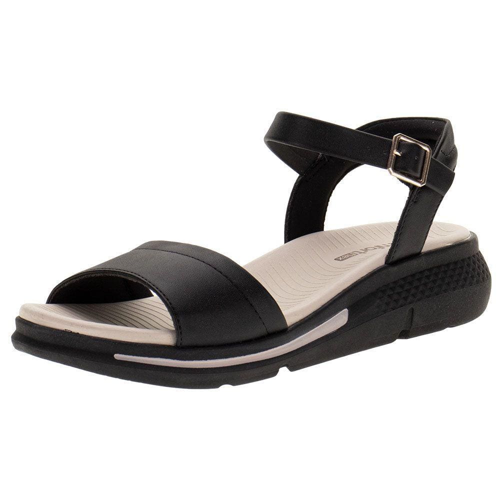 Sandália Feminina Anabela Comfortflex - 2368404 - 36 - Preto