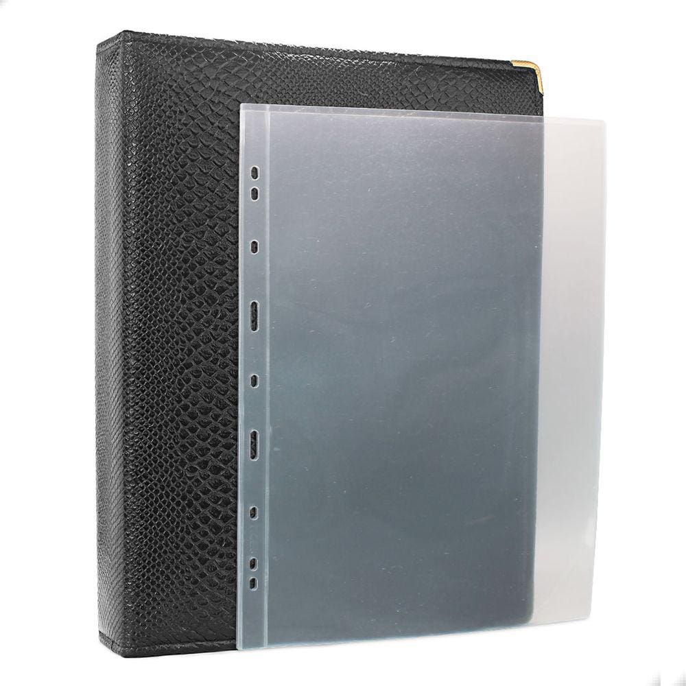 Álbum Fichário 30 folhas para Cédulas 1 Espaço 32x24 Ziper Cobra GG