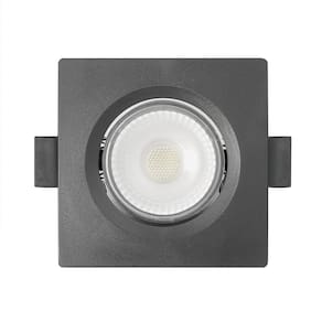 Spot de Led Embutir Quadrado 3W Preto Bivolt 3000K