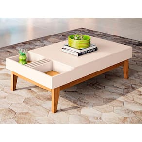 Mesa de Centro Vitta 1,17 Off White/Cinamomo HB Moveis